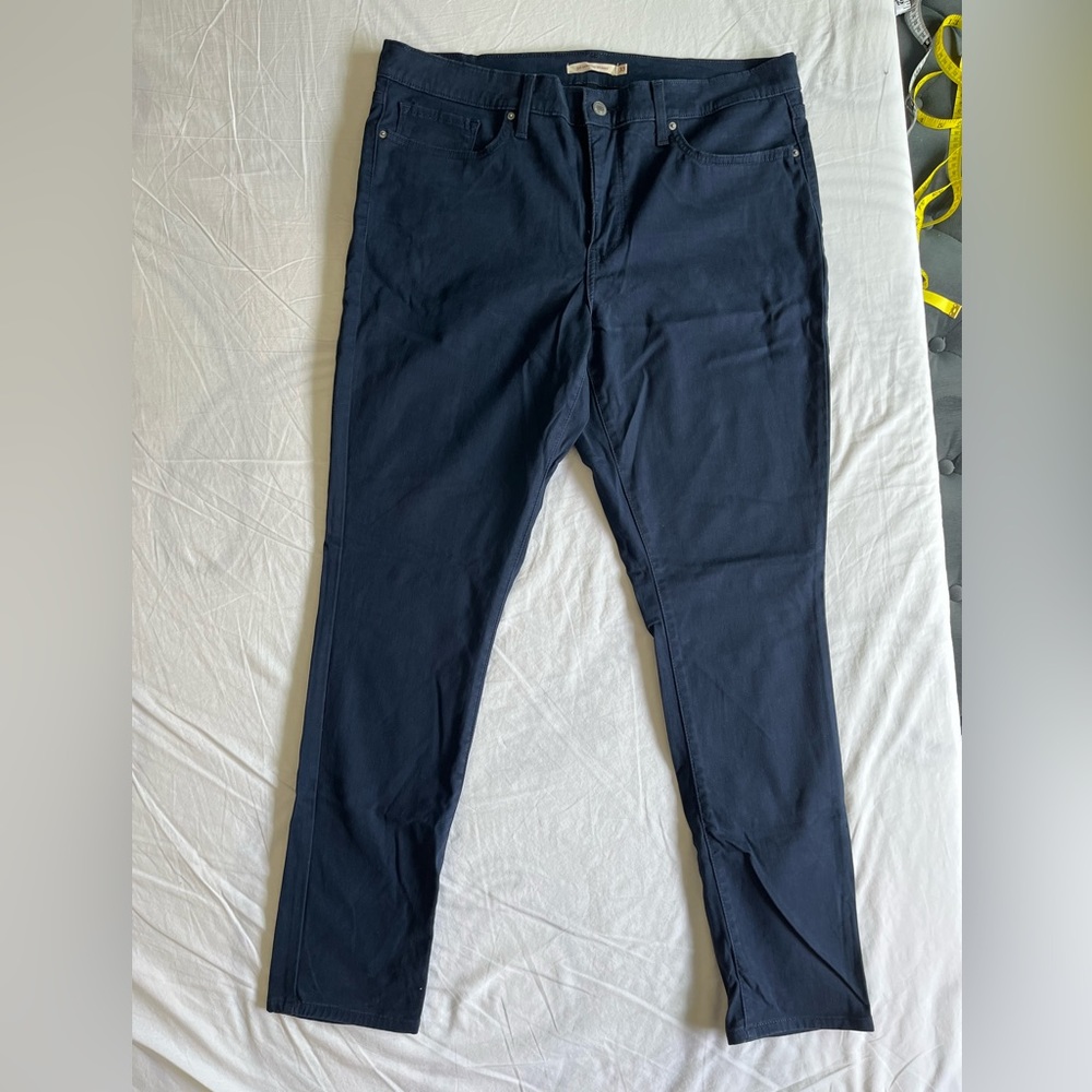 Skinny Navy Blue Leviโs Denim Jeans - Picture 12 of 15